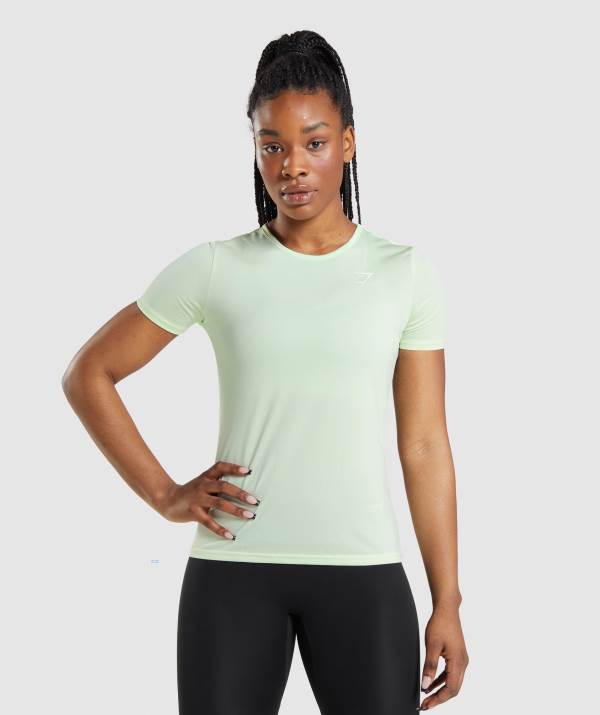 Damske Tricka Gymshark Training Hnede Zelene | WT0238754
